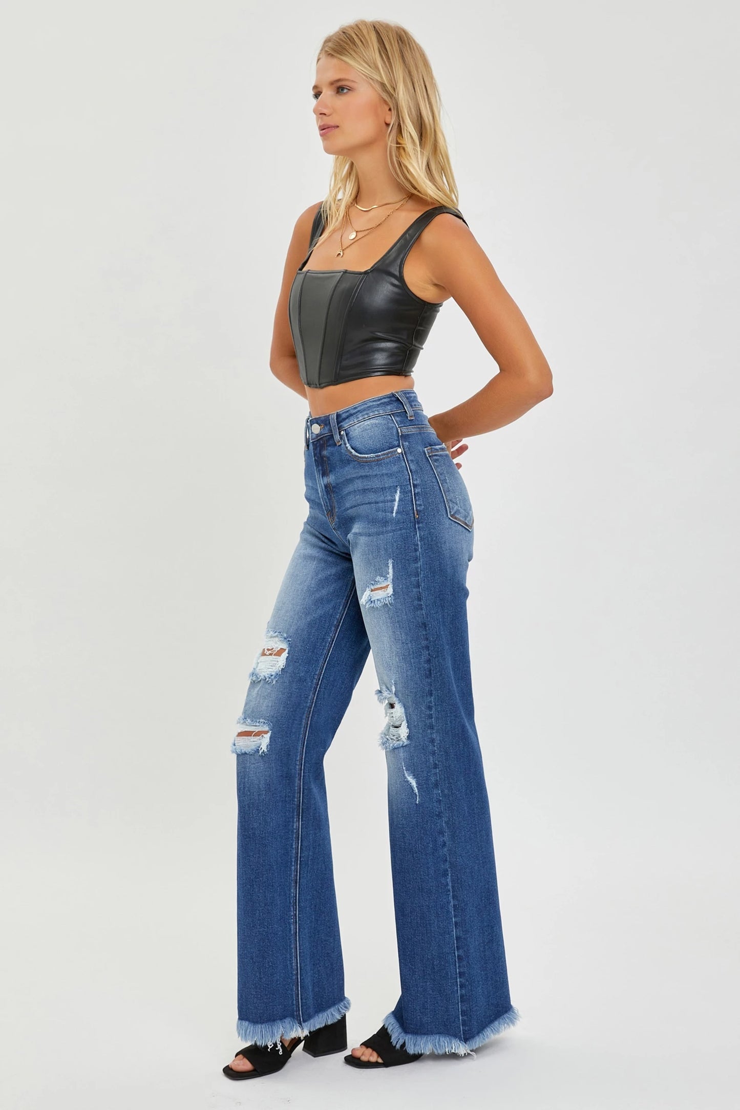 Risen High Rise Straight Leg Jean