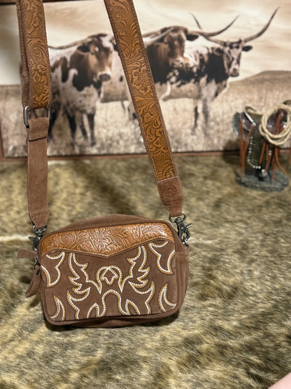 Marla Range Shoulder Bag- Brown